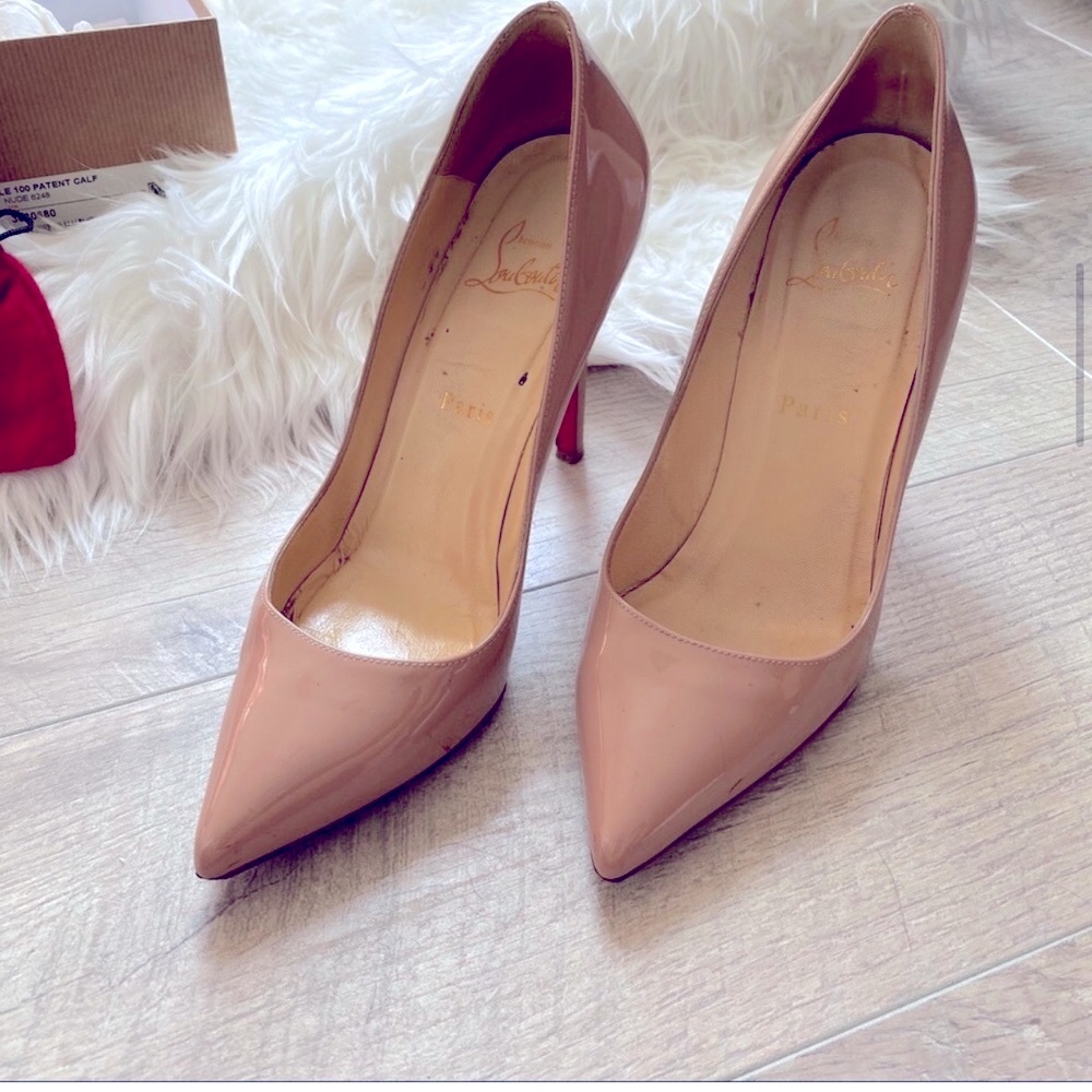 Pigalle Christian louboutins nude 4” heels.